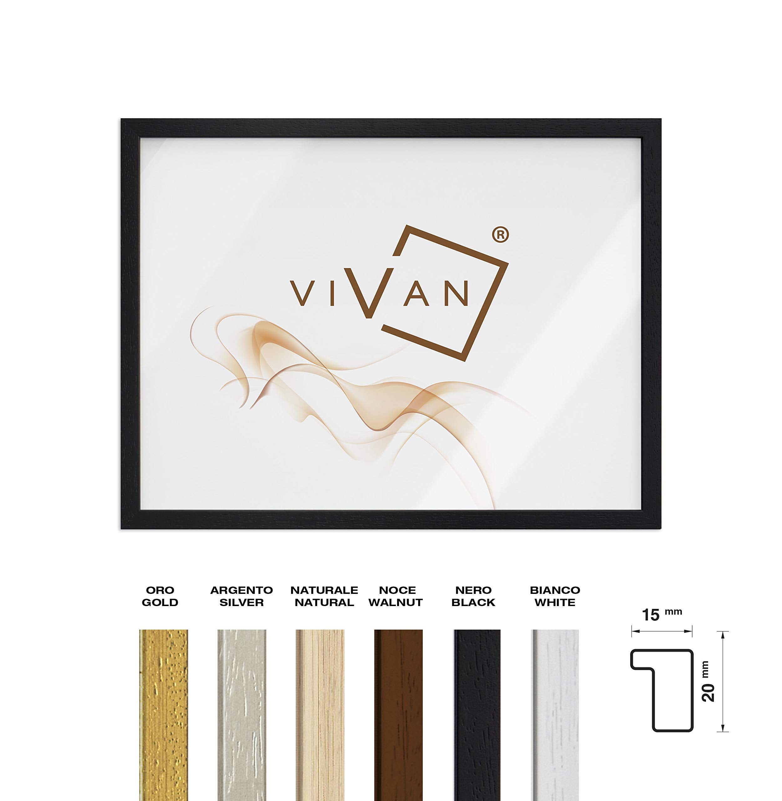 VIVAN Riquadro Cornice, Bianco (Opaco), A4 - 2