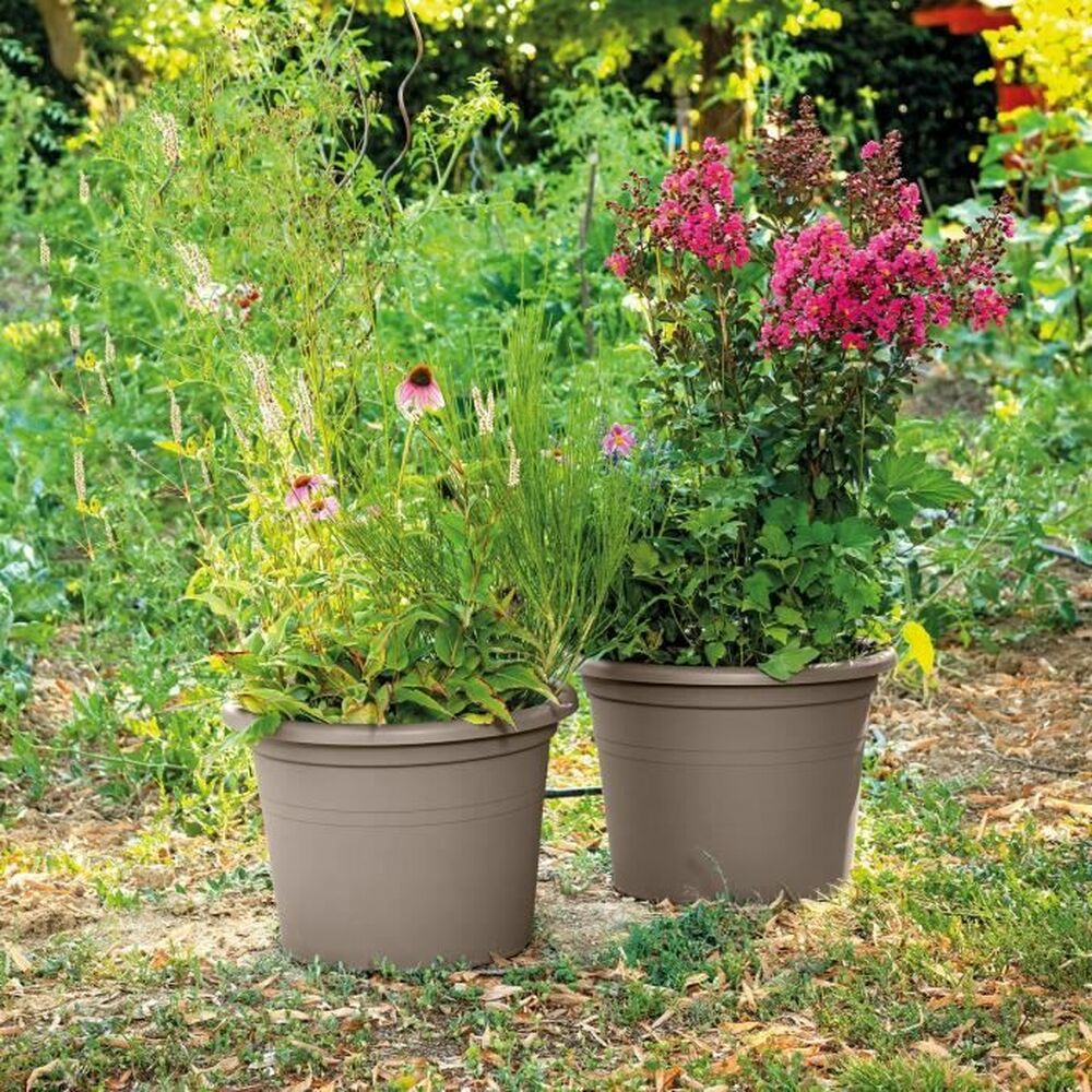 DEROMA Pot de fleurs rond Day R camel - Coloris taupe - 60cm - 5