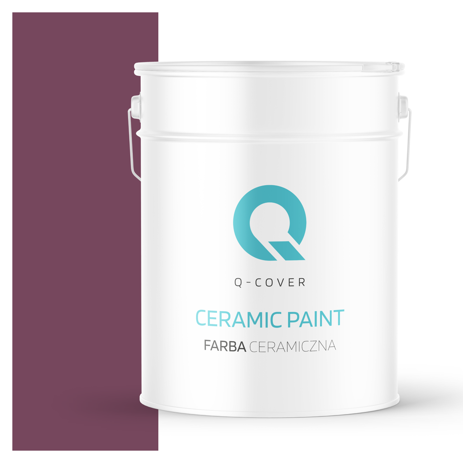 Farba Ceramiczna Do Ścian i Sufitów Q-Cover Bordowy H2809 Głęboki Mat 10L