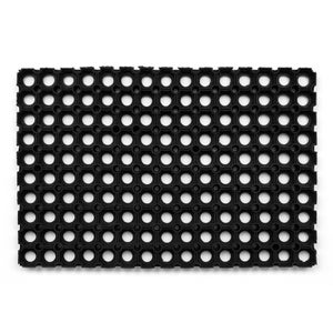 Zerbino In Gomma Bucato 50x80cm - Altezza 2cm, Nero, Per Esterni Resistente - Foto 2