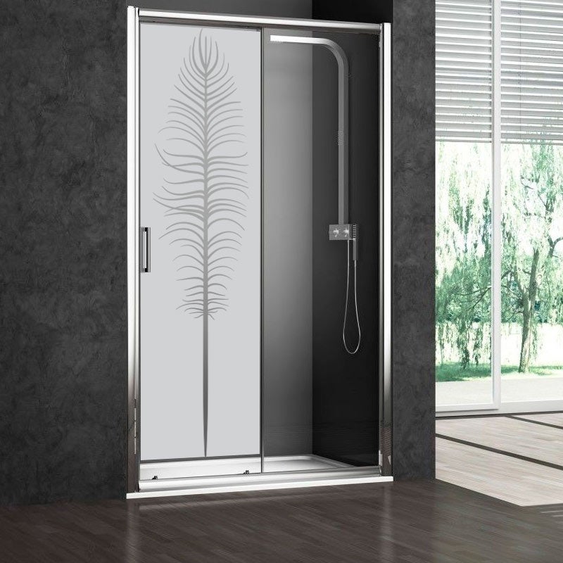 Adesivo porta di doccia Piuma - Sticker adesivo - adesivi murali - 150x45cm - 4