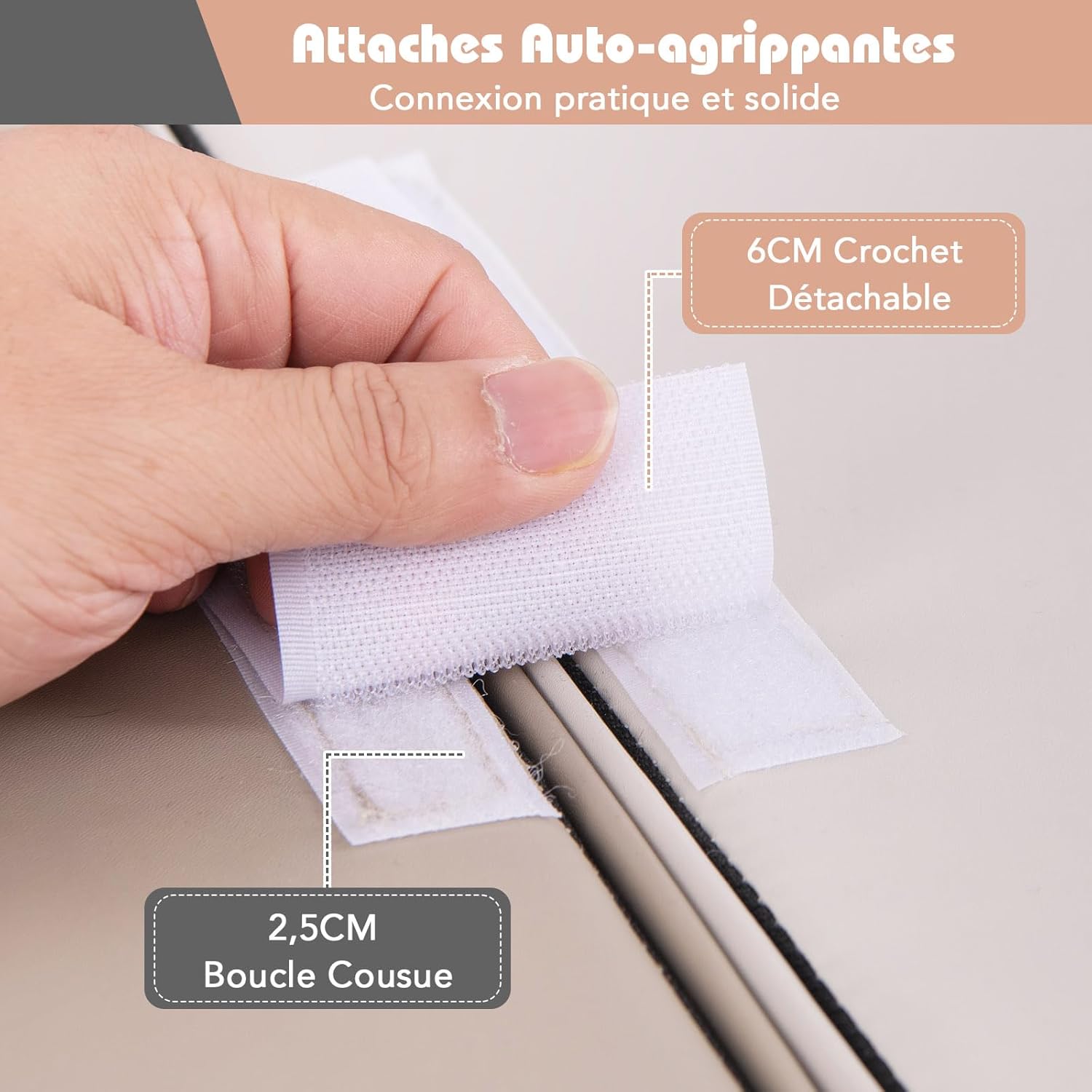 2PCS Parcours Motricité Bébé en Mousse avec Housse Amovible en PU, avec Marche & Toboggan, Jouets Éducatifs pour Ramper Grimper(Gris) - 4