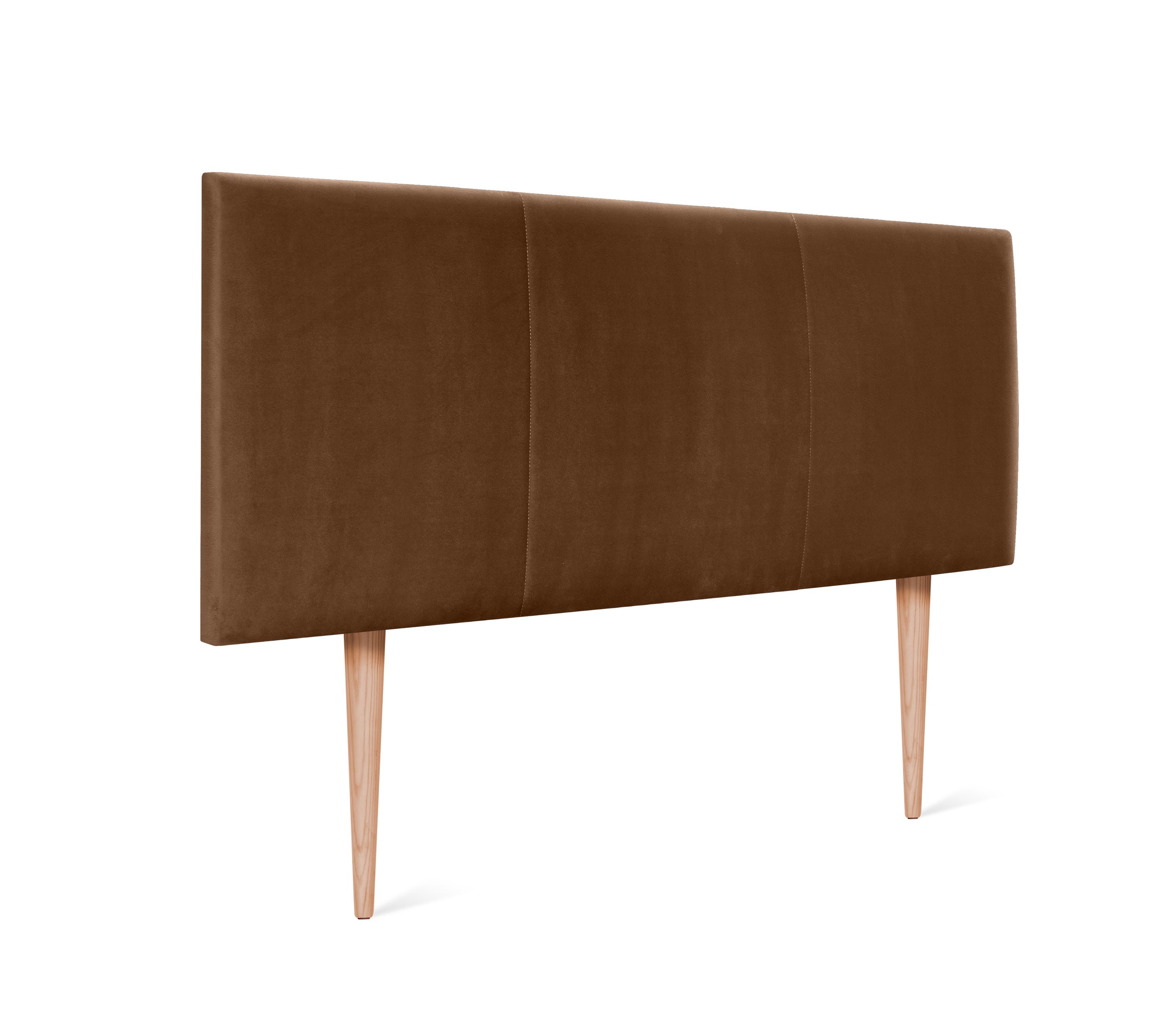 Dhome cabecero terciopelo alta gama modular con patas liso moderno cabezal tapizado cama lujo dormitorio acolchado (terciopelo marrón, 95cm)