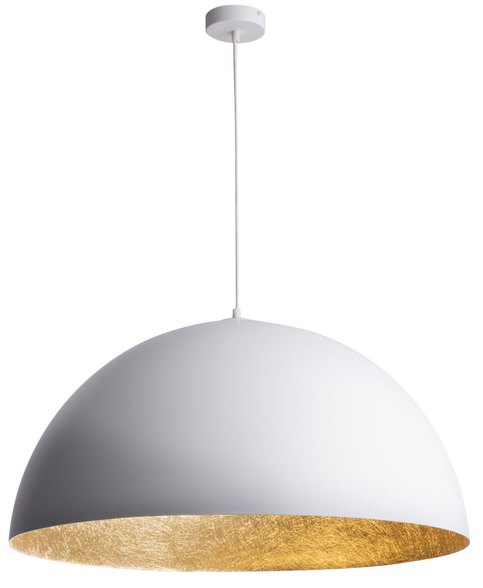 Lampa wisząca Sfera biało-złota 1xE27x15W dekoracyjna wym: 90 x 35 x 35 cm metal SIGMA