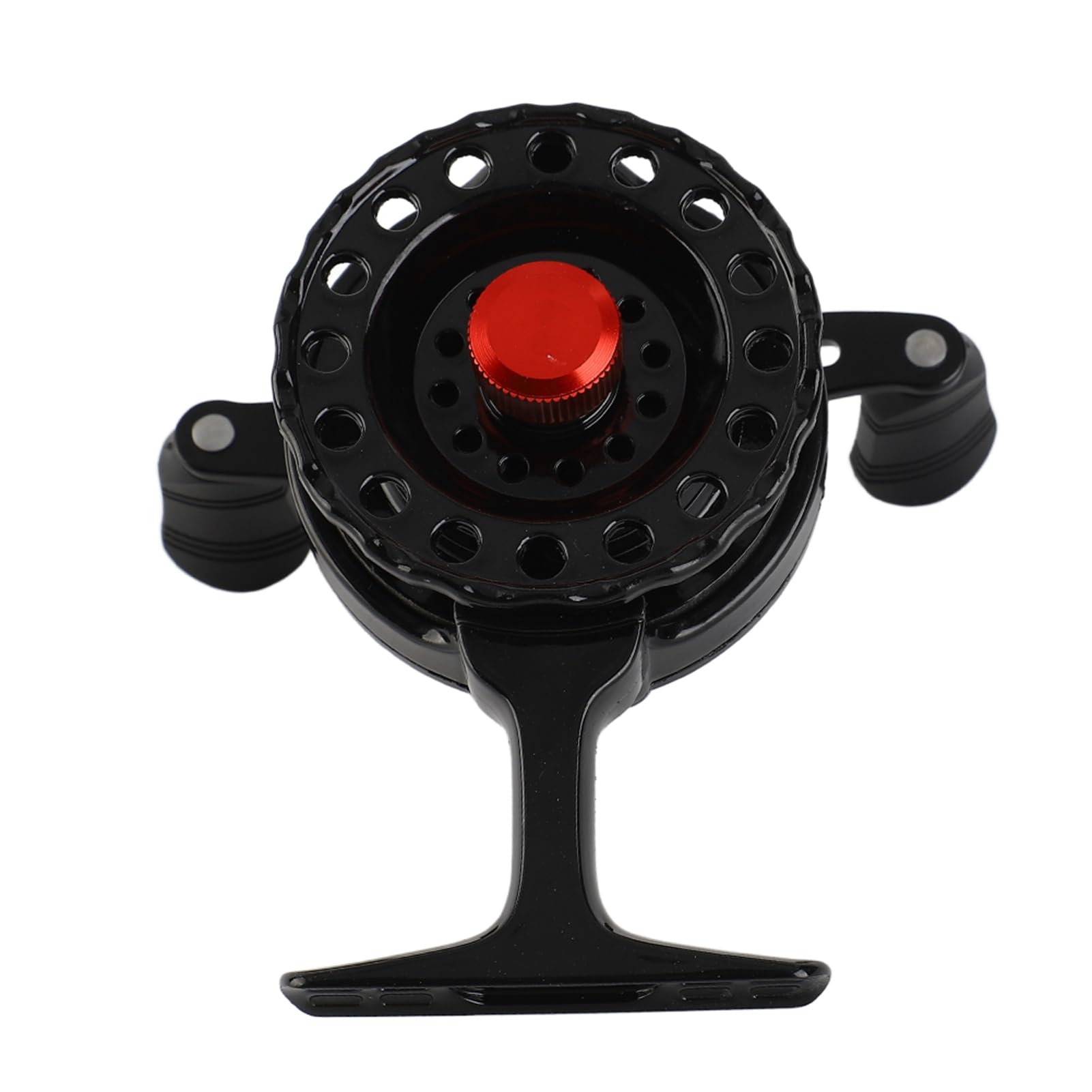 Mulinello per zattera in nylon portatile Ruota anteriore Accessorio per ruota da pesca su roccia Nero (mano destra) - 6