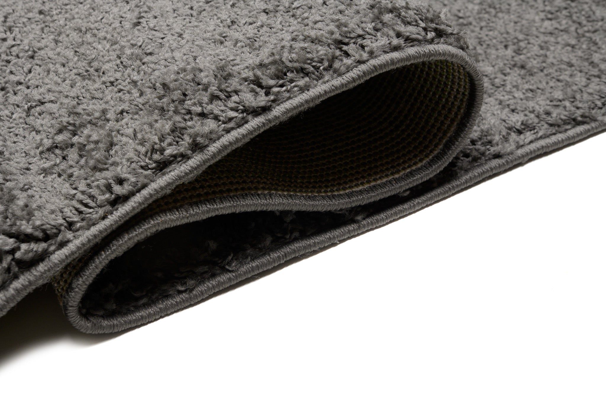 TAPISO Delhi Tappeto Shaggy Moderno Morbido Soggiorno Salotto Camera da Letto Sala da Pranzo Cameretta Tinta Unita Grigio Scuro 120 x 170 cm - 3