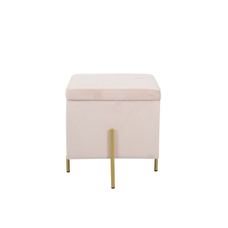 Reposapiés dkd home decor rosa metal poliéster (45 x 45 x 45 cm) 8424002030179 s3040714 dkd home decor