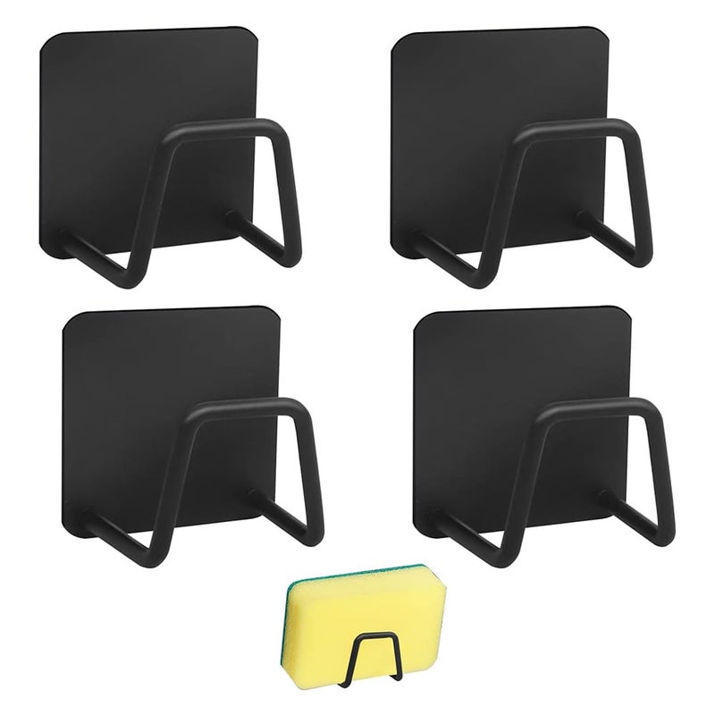 4-częściowy uchwyt na gąbkę - uchwyt na gąbkę ze stali nierdzewnej - nierdzewny uchwyt na gąbkę do zlewu kuchennego