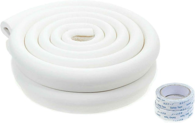 Rouleau de mousse antichoc de 4 mètres (2 x 2 m) pour protéger les bords des tables en verre, bordure en forme de U, sécurité bébé/enfant, protection