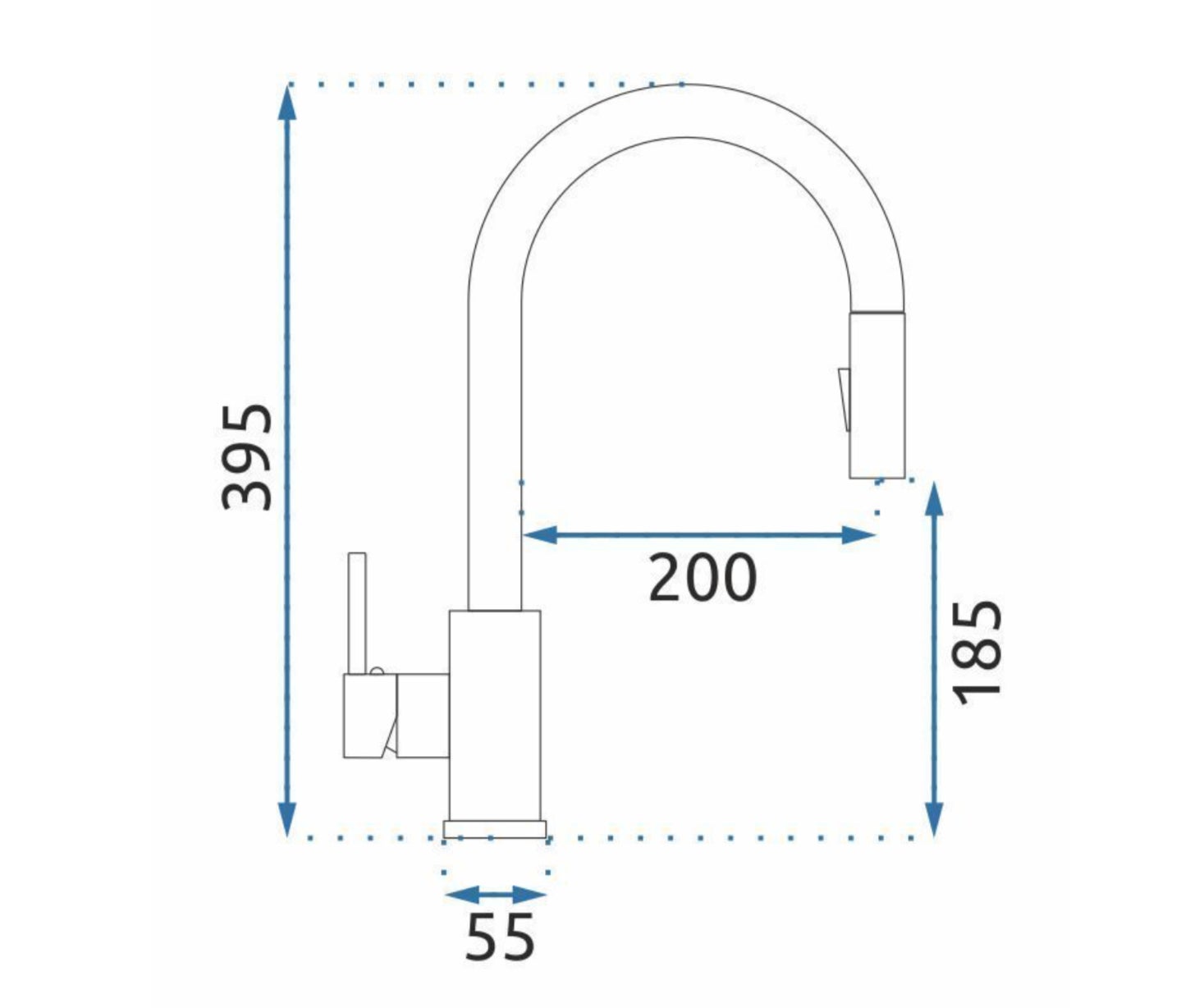 RUBINETTO MISCELATORE DA CUCINA CON DOCCETTA IN OTTONE SPAZZOLATO DORATO (ORO OPACO) COLLEZIONE SCAMANDRE - 9