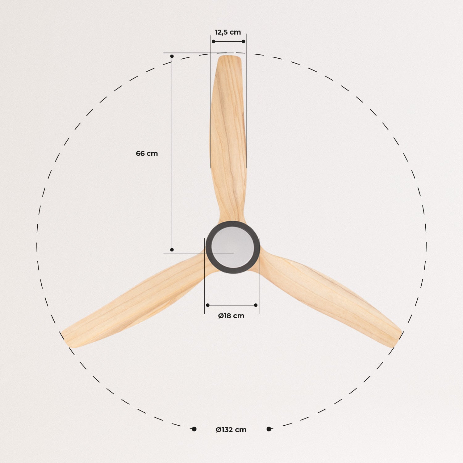 WINDSTYLANCE DC - Ventilateur de Plafond 40W Silencieux Ø132 cm - Avec lumière et WIFI + télécommande - 9