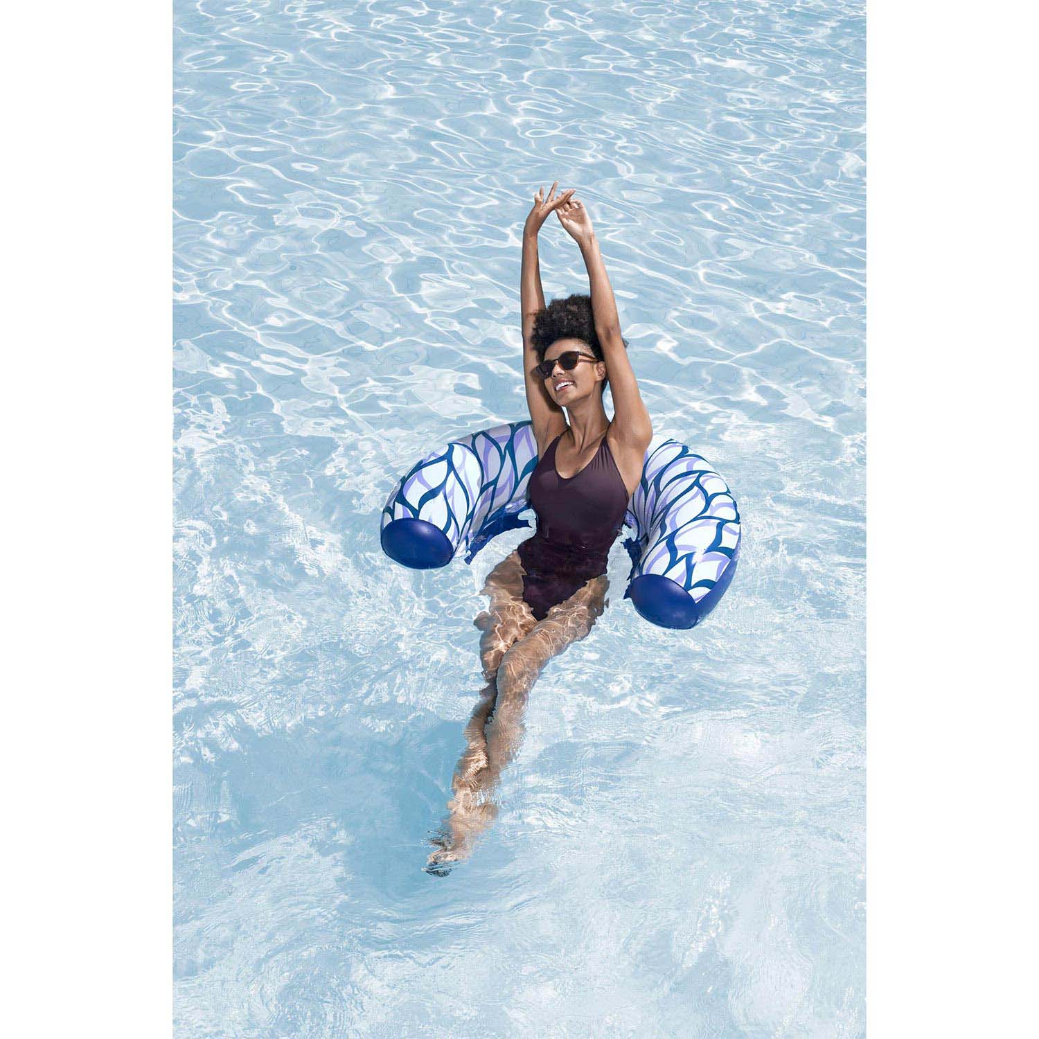 Dmuchany fotel do pływania Bestway 43922 materac plażowy wodny 119x67.5 cm - 8