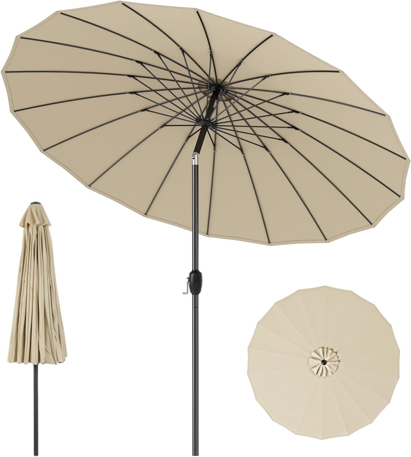 Parasol De Jardin Double 451,5 X 243CM, Parasol Rectangulaire Extra