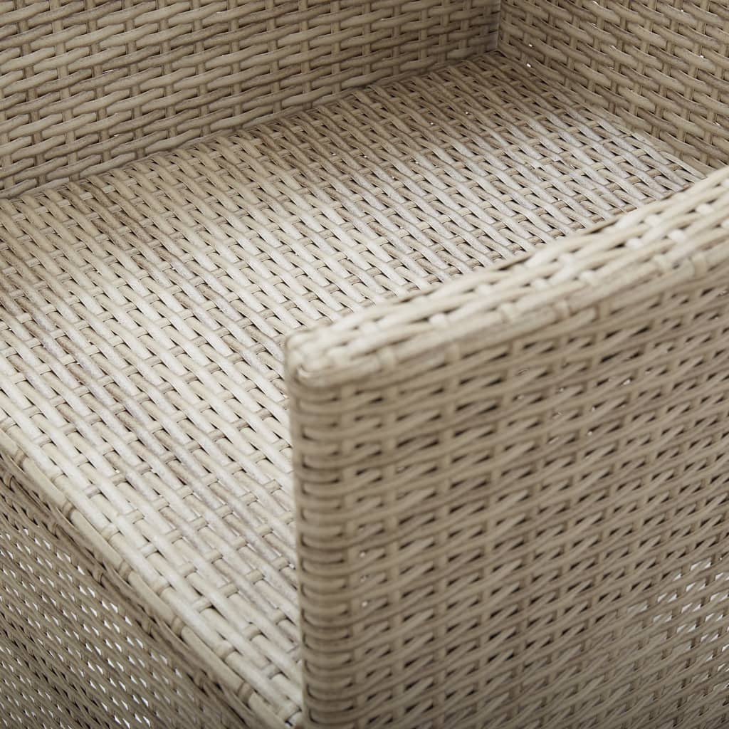 Maison Exclusive - Sedie da Giardino Reclinabili 2 pz con Cuscini Polyrattan Beige - 8