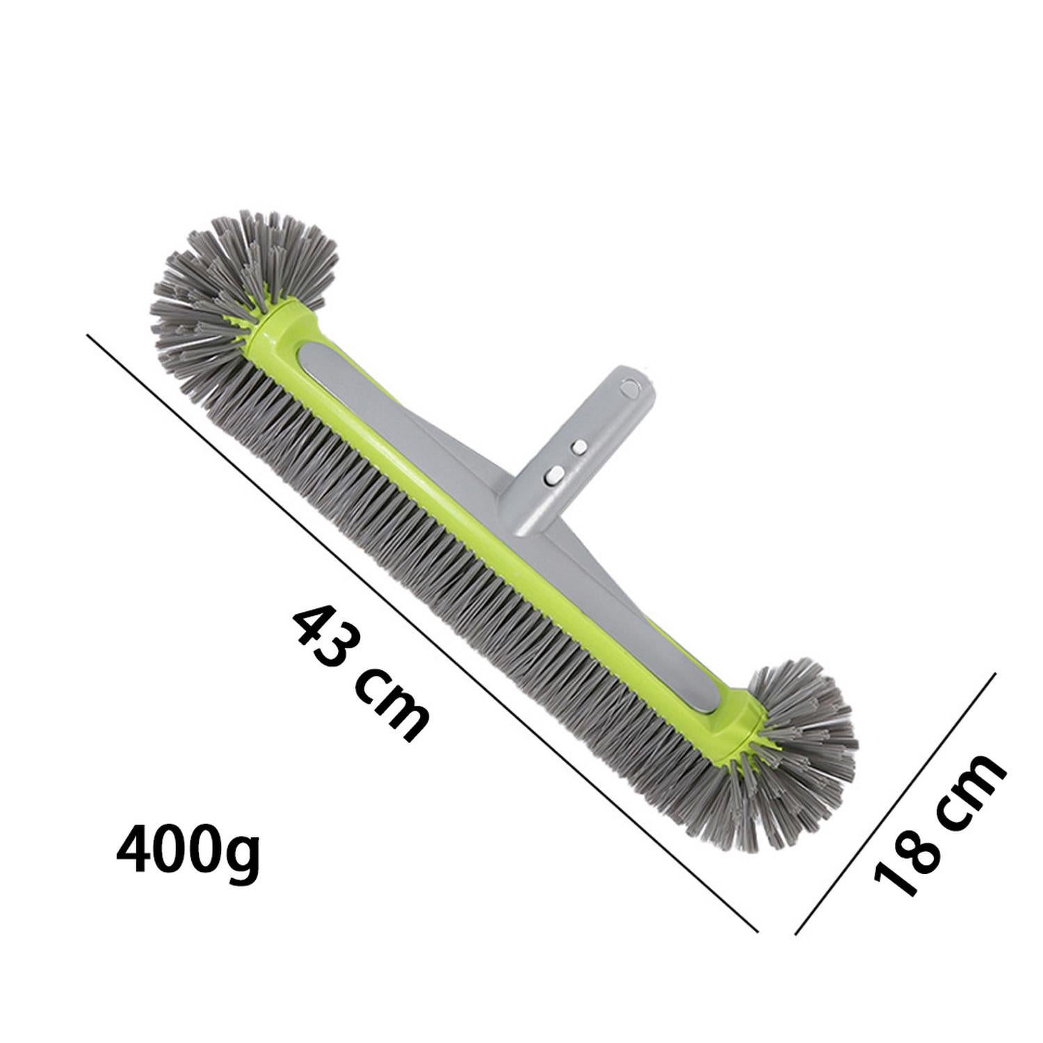 Brosse de piscine 17,5 pouces – Poils en nylon haute densité pour nettoyage efficace – Poignée en aluminium EZ Clip – Compatible avec tiges standard - 2