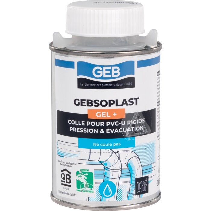 Colle PVC GEBSOPLAST GEL+ boite 250ml - 5