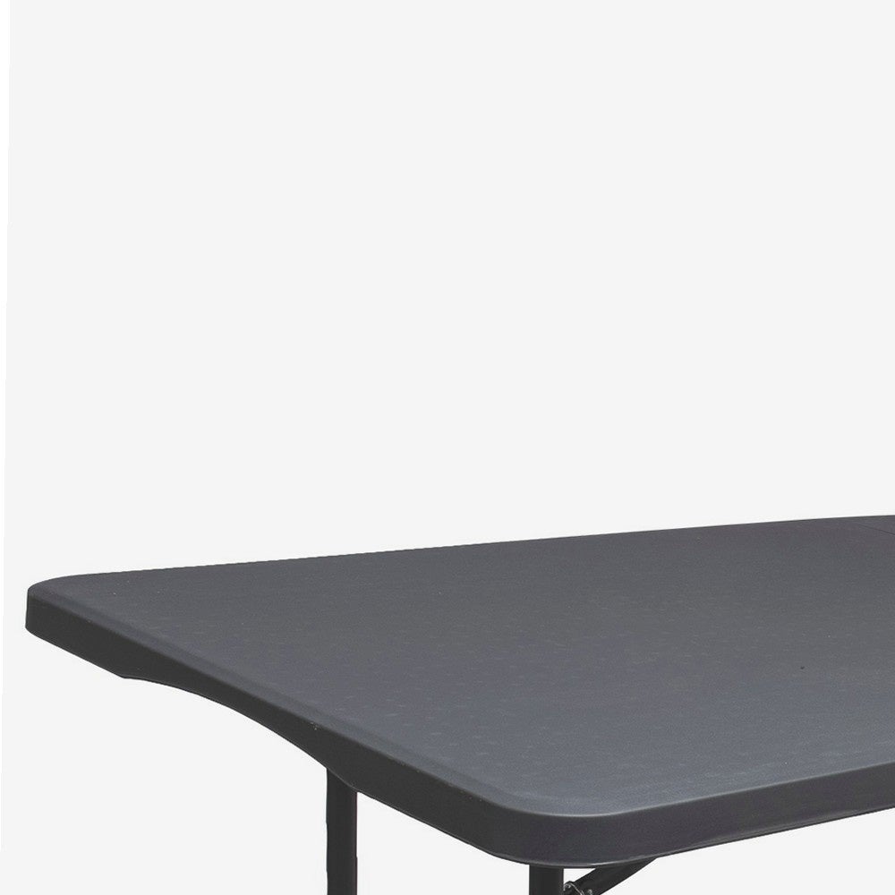 Table pliante rectangulaire grise 180 x 74 x 74 cm - 6