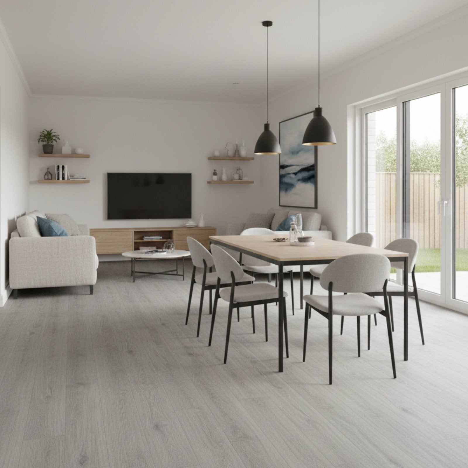 Suelo vinílico SPC clic Extrem 5 mm efecto madera Gris Perla ISOVEX (2,21 m²) - 5