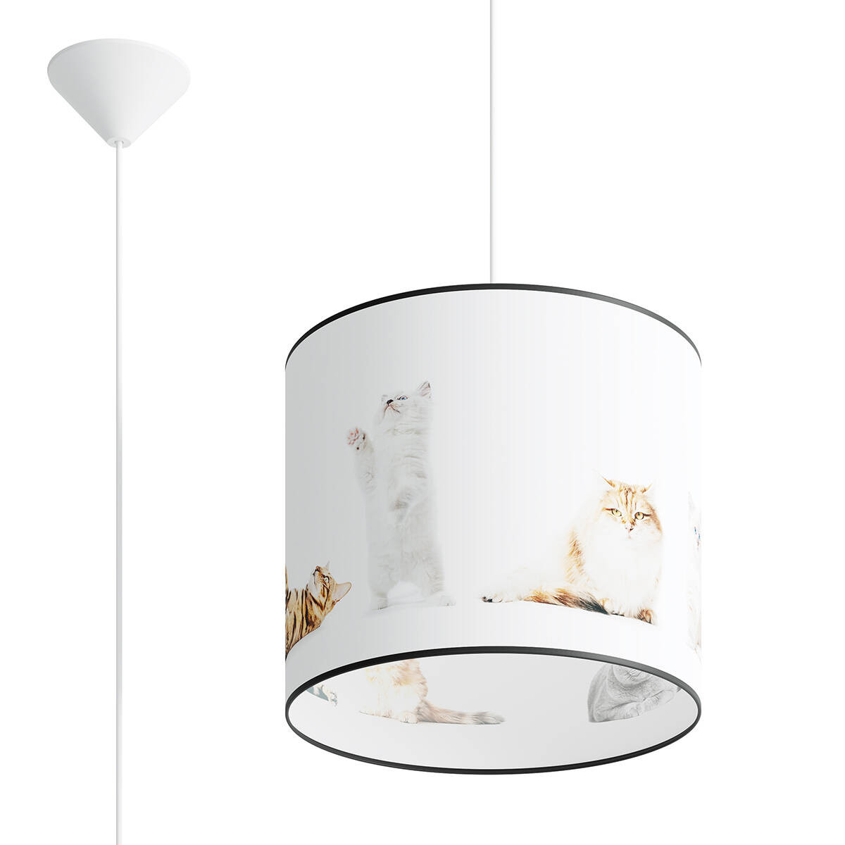Lampa wisząca Kitty wielokolorowy 1xE27x15W dziecięca wym: 95 x 30 x 30 cm tworzywo sztuczne Sollux Lighting
