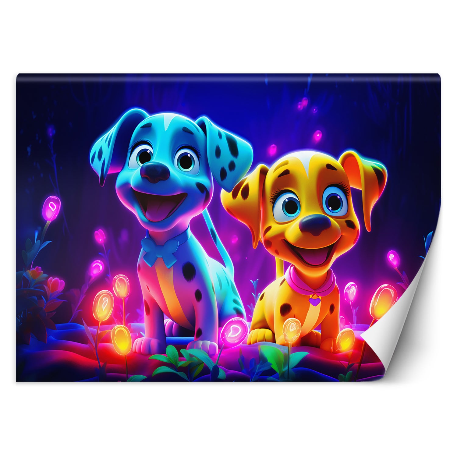 Fototapeta, Urocze psy neon 350x245