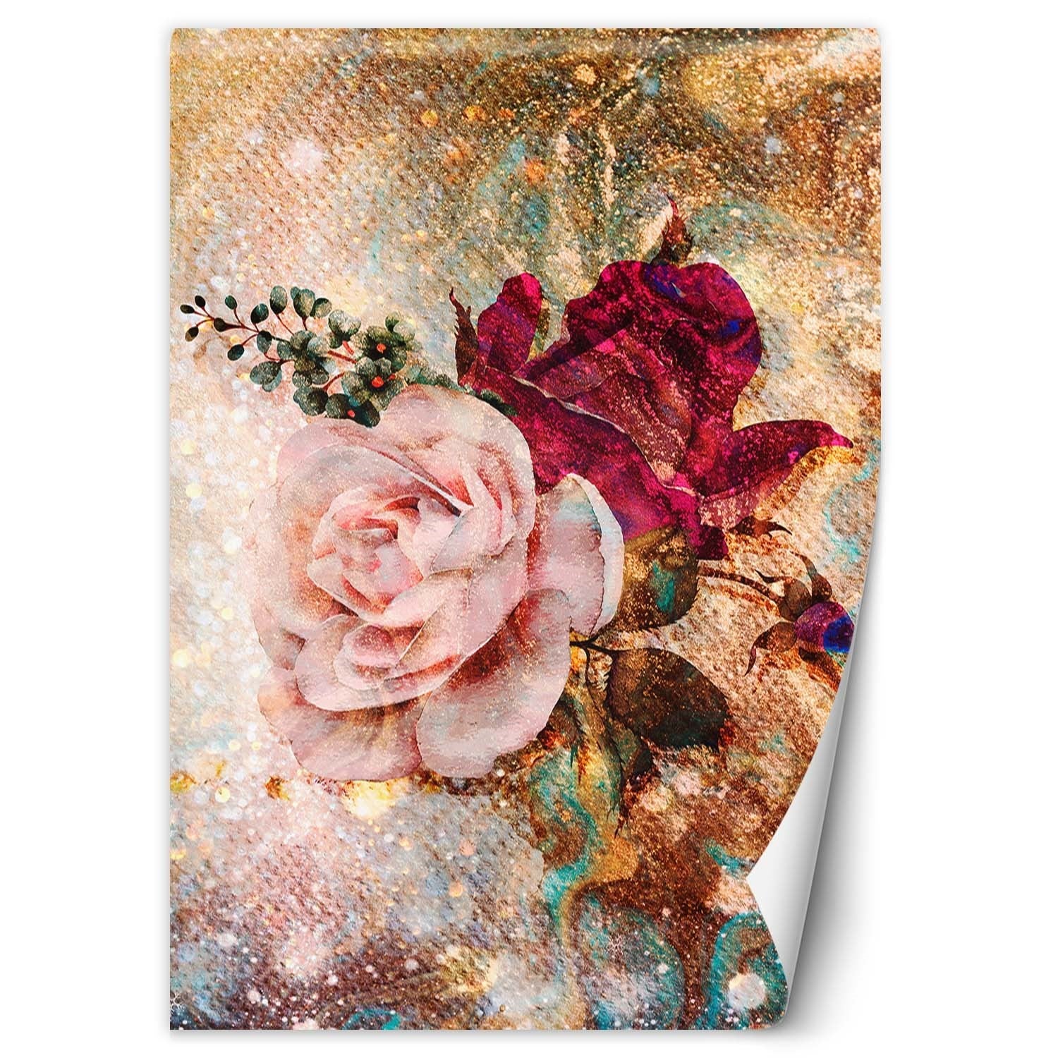 Fototapeta, Różowe róże kwiaty 150x210