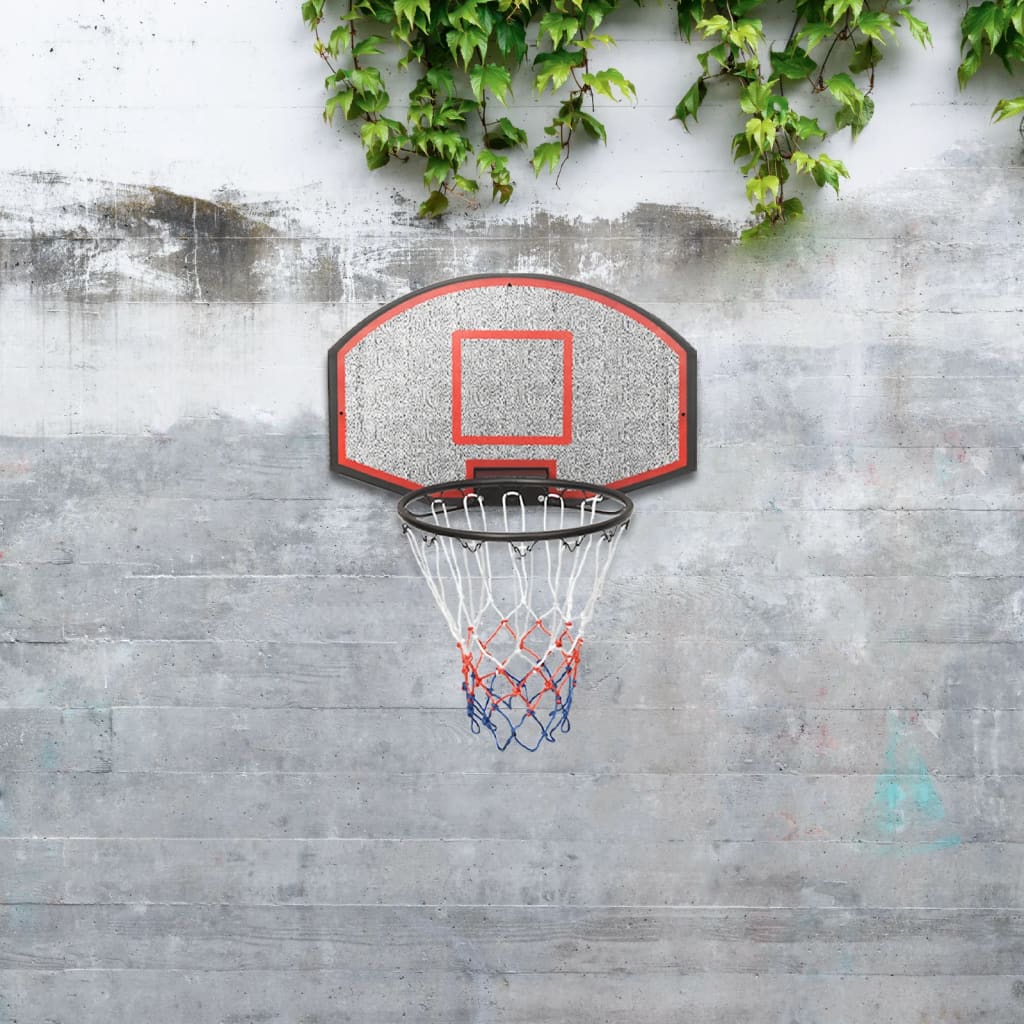 Panneau De Basket-Ball VidaXL Noir 71x45x2 Cm - Polyéthylène Résistant UV - Filet Nylon - Pour Intérieur/Extérieur