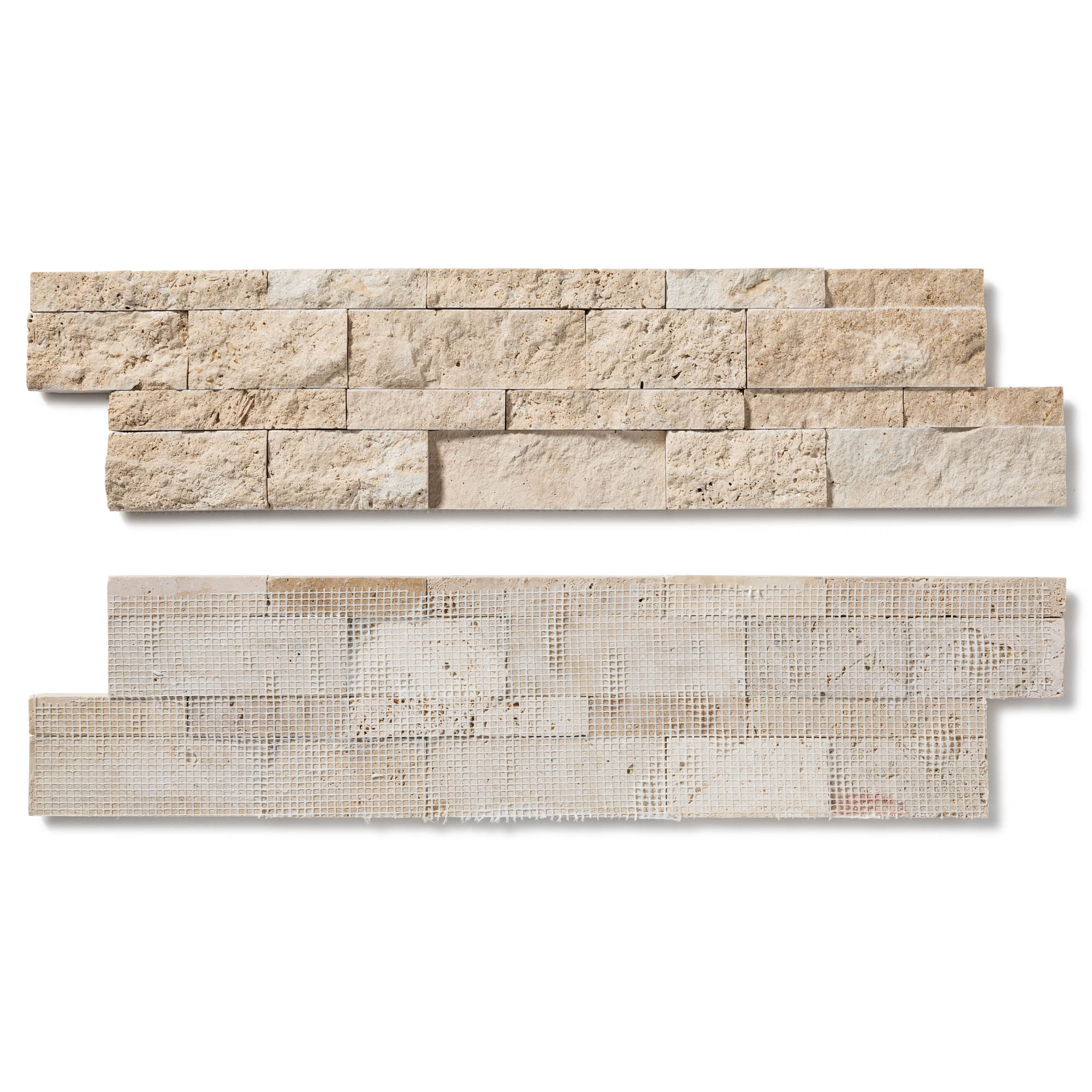 Parement Travertin Beige 60x15 cm Brut (lot de 0,99 m² soit 11 plaques) - RO'MA NATURE - 5