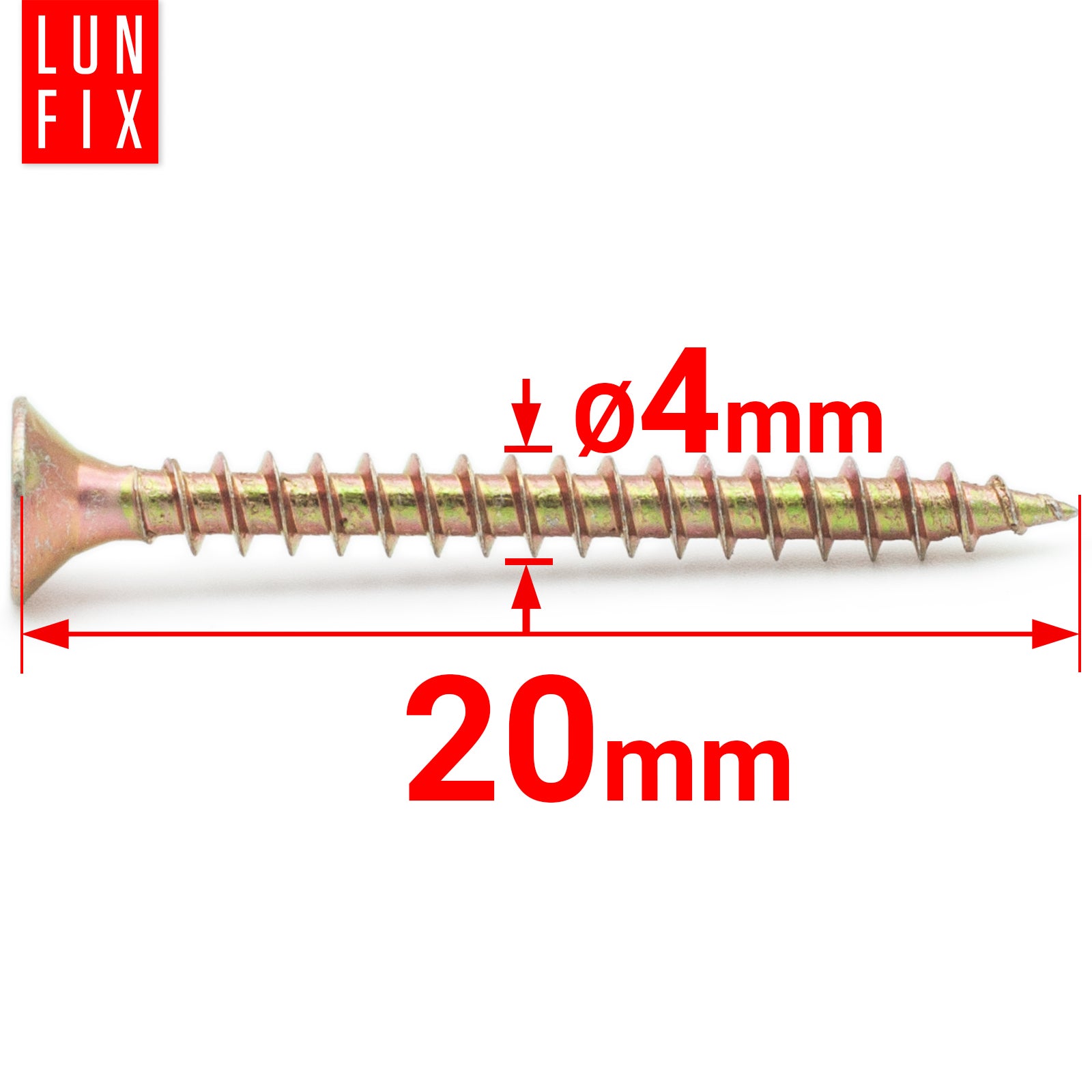 Wkręty do drewna uniwersalne 4x20mm 1000szt. - 2