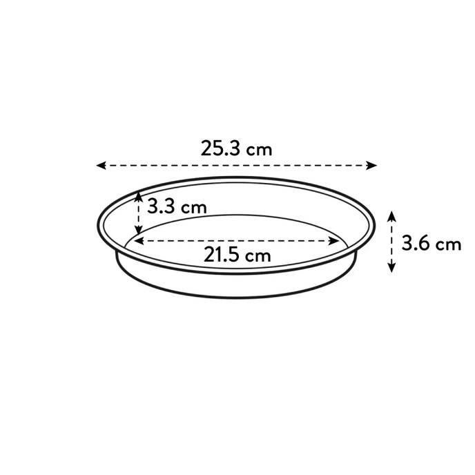 ElhoGreen Basics Saucer 14 - Negro - L 14 x B x H 2 cm - Interior Exterior Cultívalo tú mismo y Accesorios - 100% reciclado - 6