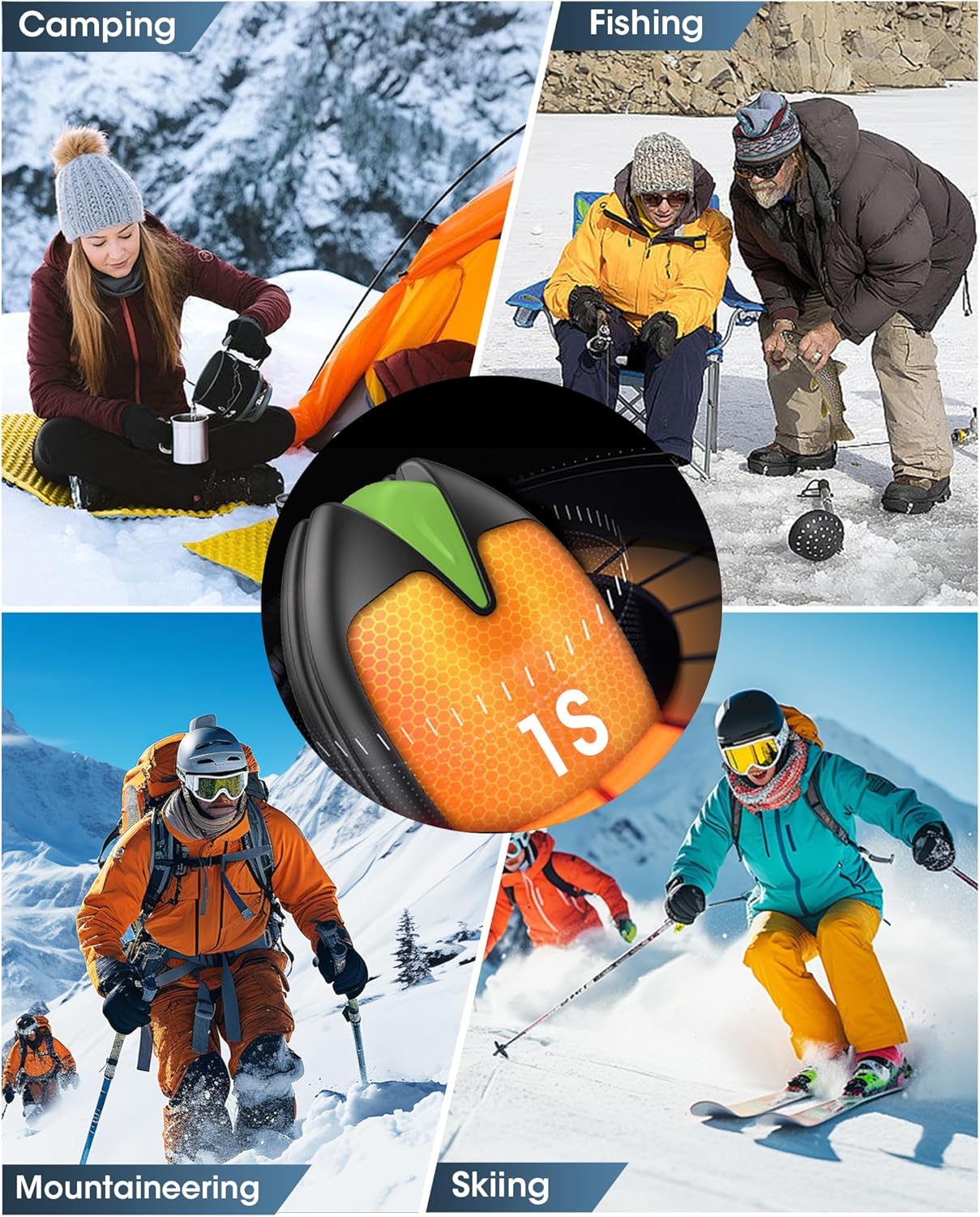 Manguito Calefactor De Manos USB - Portátil, Lavable, Calentamiento Rápido, Ideal Para Exterior, Camping, Invierno O Días Fríos
