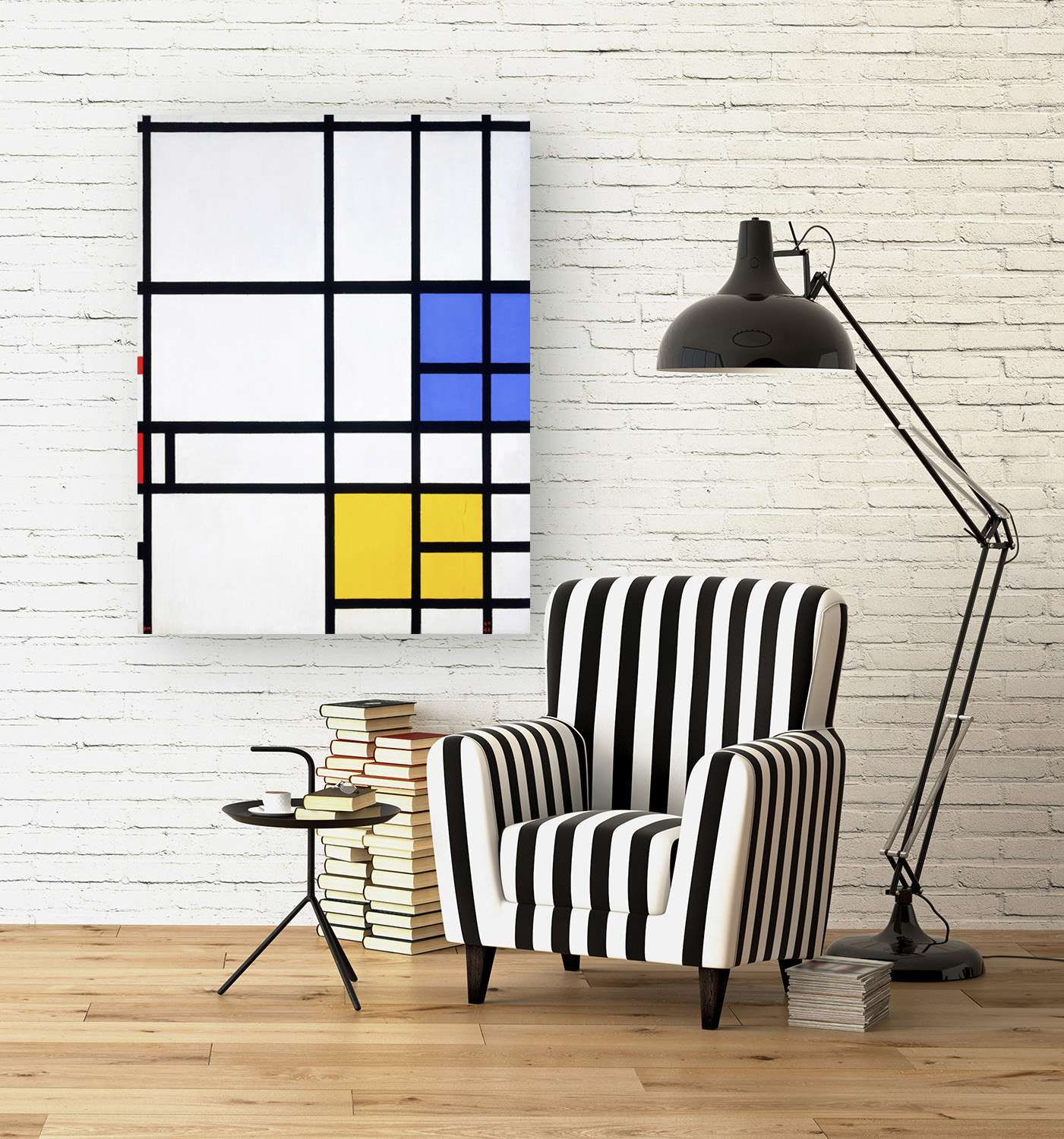 Pintura, impressão sobre tela - Piet Mondrian, Composição Londres ...