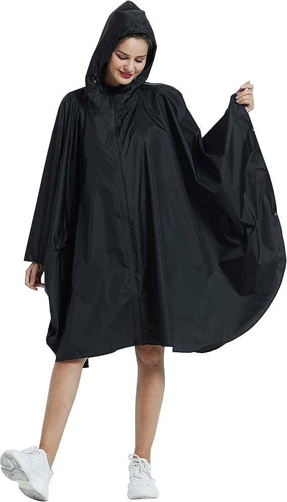 Imperméable - LAN - Poncho De Pluie Adulte - Réutilisable - Capuche - Fermeture Éclair