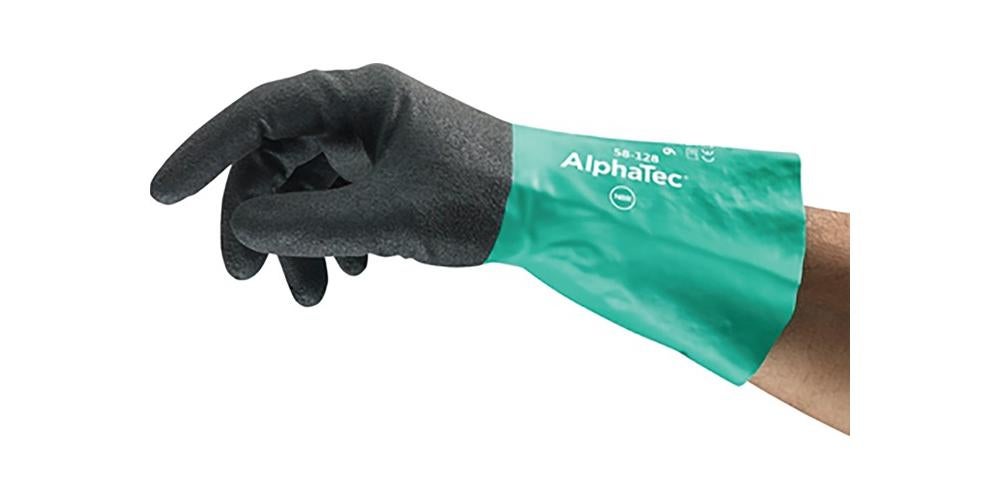 Gants AlphaTec 58-128,Taille 9, noir/vert (Par 12) - 6