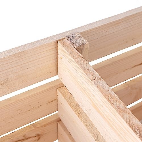 Creative Deco Caisse en Bois Naturel avec Etagere | 50x40x30 cm | Caisse de Rangement | Caisse Rangement Bois | Caisse Vin | Cagette Bois Deco - 9