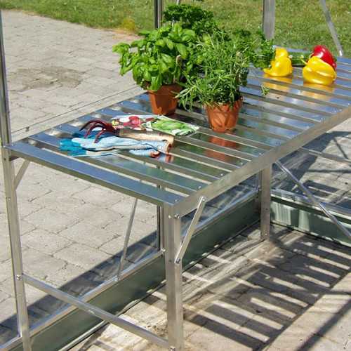 Table de culture en aluminium 1 plateau, Couleur Noir - 2