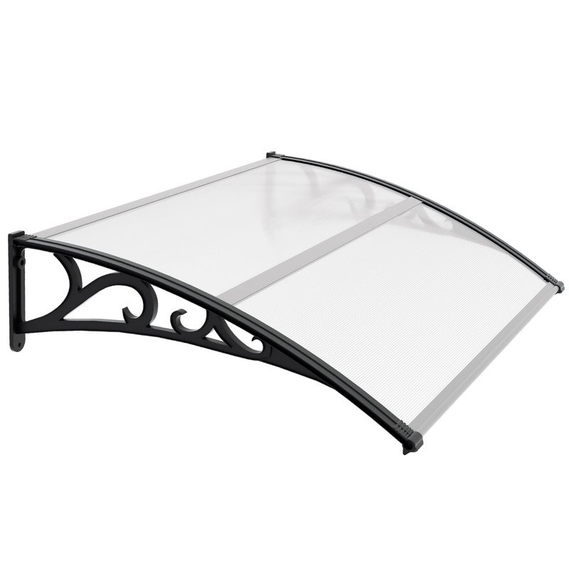 Marquesina para puerta de 100 x 150 cm, protección exterior contra la lluvia y el mal tiempo.