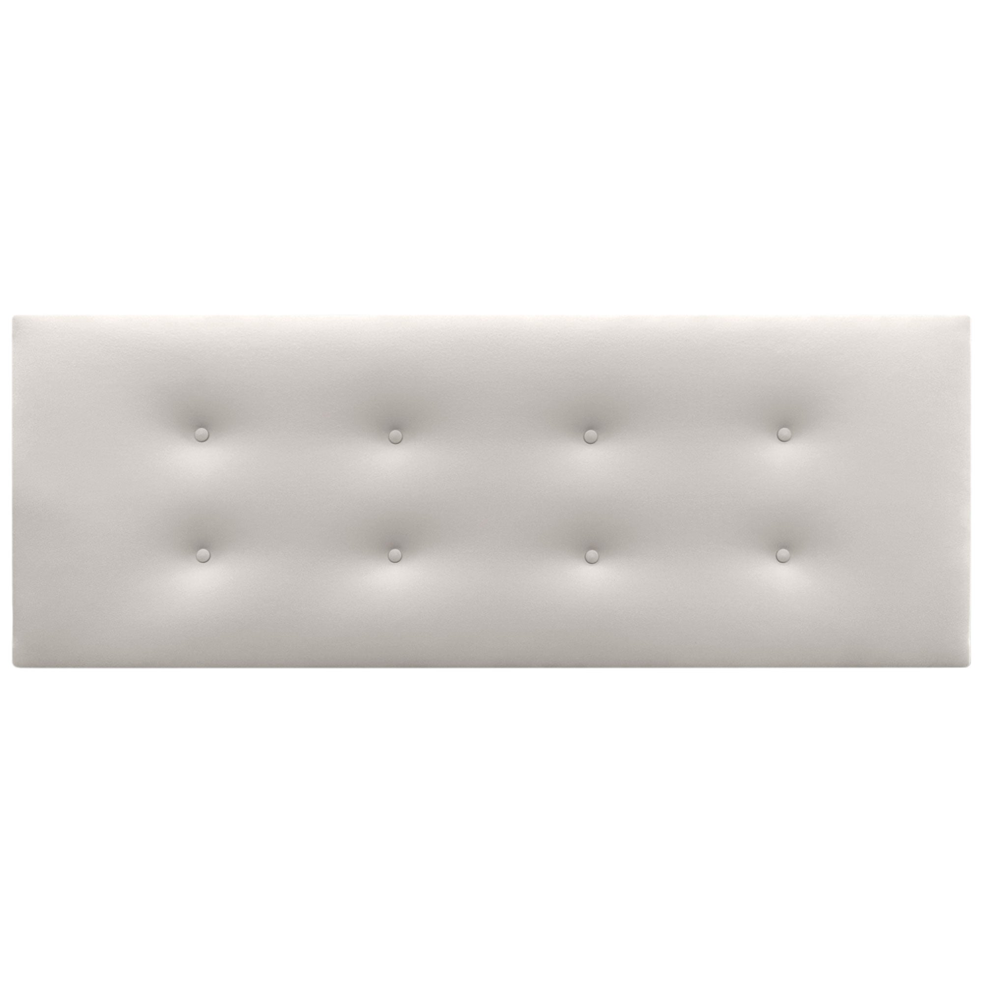 DHOME Cabecero de Polipiel Premium Pro con 2 hileras de Botones Cabezal tapizado Cama Lujo (Blanco Hueso, 135cm) - 3