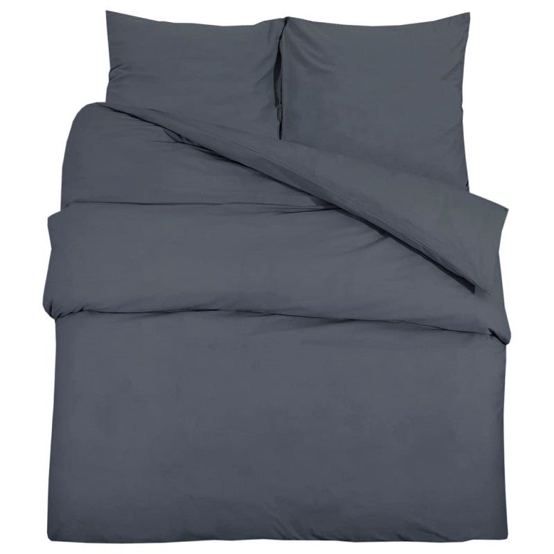 Ensemble de housse de couette Anthracite 200x200 cm Microfibre - 2