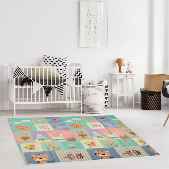 Tapis de jeu pliable, sans polluants, 200x180 cm, en mousse XPE, tapis, enfant, bébé, multicolore, RELAXDAYS | Leroy Merlin Tapis de jeu pliable, sans polluants, 200x180 cm, en mousse XPE, tapis, enfant, bébé, multicolore, RELAXDAYS | Leroy Merlin