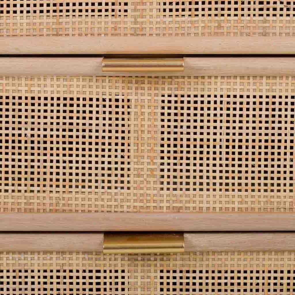 Mesa de cabeceira em malha de madeira e marrom 42x36,5x71 - 7