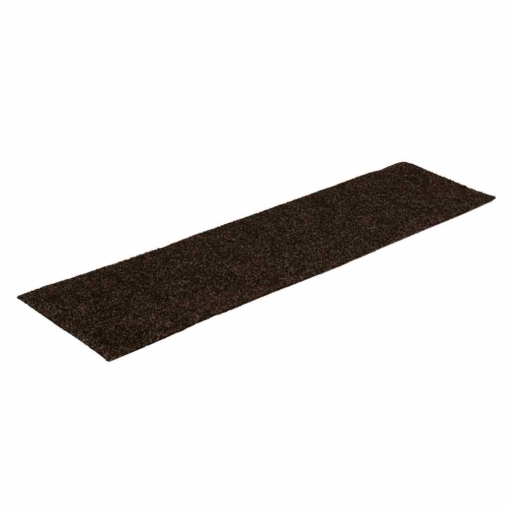 Tapis d'escalier autocollants 30 pièces 76 x 20 cm Marron Rectangulaire vidaXL - 4