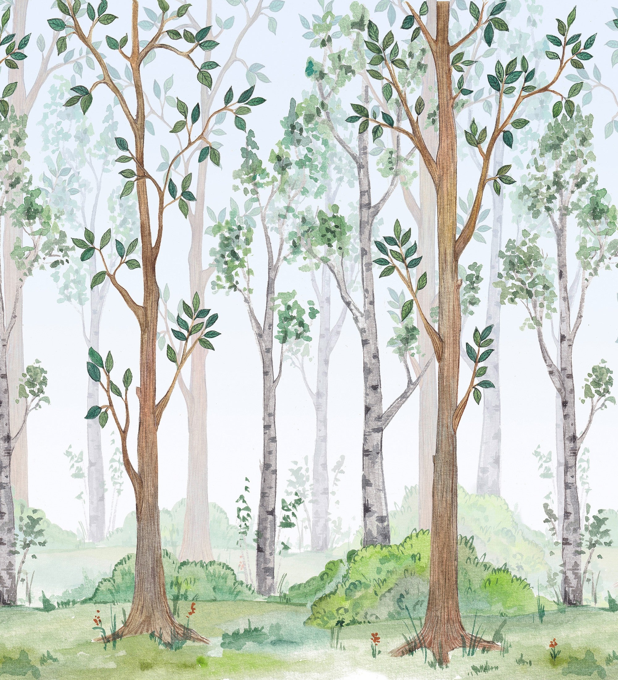 Carta da parati murale per bambini con scena di bosco incantato - Baby Wonderland 683198 di GAULAN - 2,55 m x 3,50 m - 2
