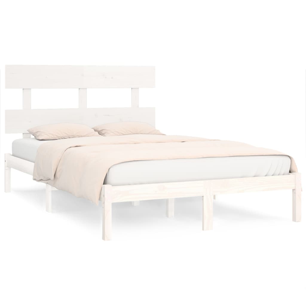 Maison Exclusive - Estrutura de cama 200x200 cm madeira maciça branco - 2