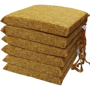 Set 2 Cuscini Sedia Sorrento - Stampa Digitale, 40x40cm, Con Lacci, Giallo - Foto 5