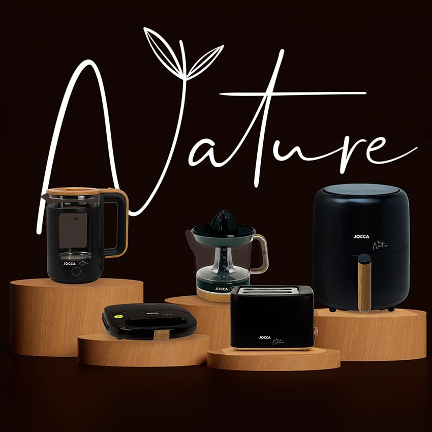 JOCCA - Friggitrice ad Aria Calda 3,8L| Air Fryer| Friggitrice Senza Olio| Timer| Temperatura Regolabile| Cottura Sana| Potenza 1450W| LED Touch Scree - 3