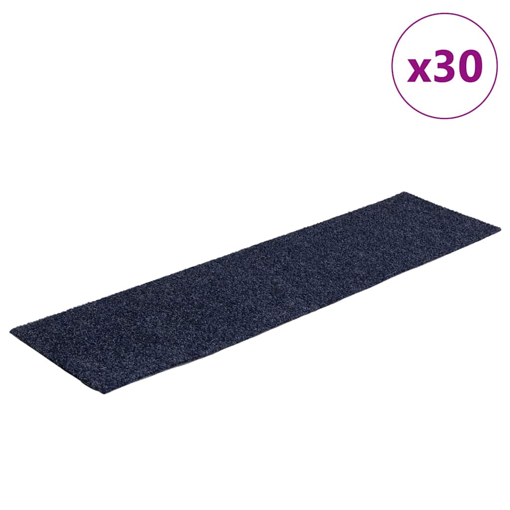 Tapis d'escalier auto-adhésifs 30 pcs gris bleu 76x20 cm - 2