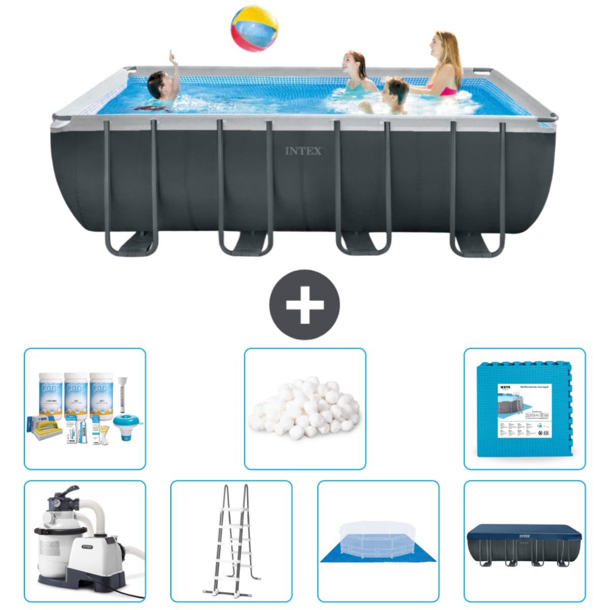 Piscine Intex Rectangulaire Ultra XTR Frame - 549 x 274 x 132 cm ...