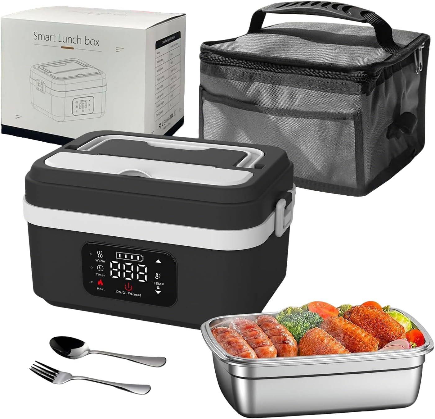 Lunch Box Elettrico Riscaldato - Lunch Box Portatile 2 in 1 per Auto e