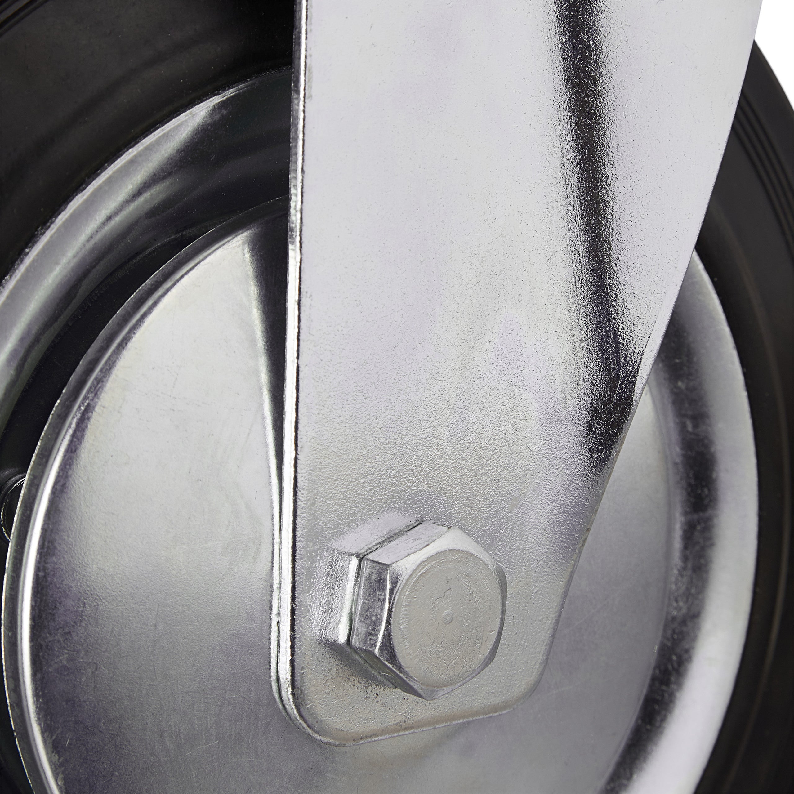 Roues charge lourde jeu de 4, pivotent à 360°, roulement à billes, 2 freins, 280 kg, 100mm, noires, Relaxdays - 6