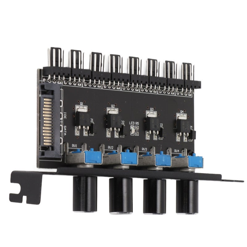 PC Fan Hub PC 8 Channel Fan Hub 4 Knob Cooling Fan Speed Controller per ...